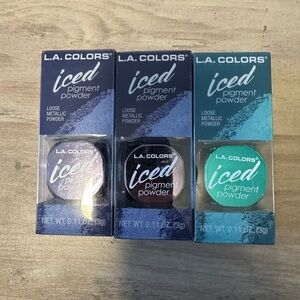 LA Colors Iced Pigment Powder x 3 NEW